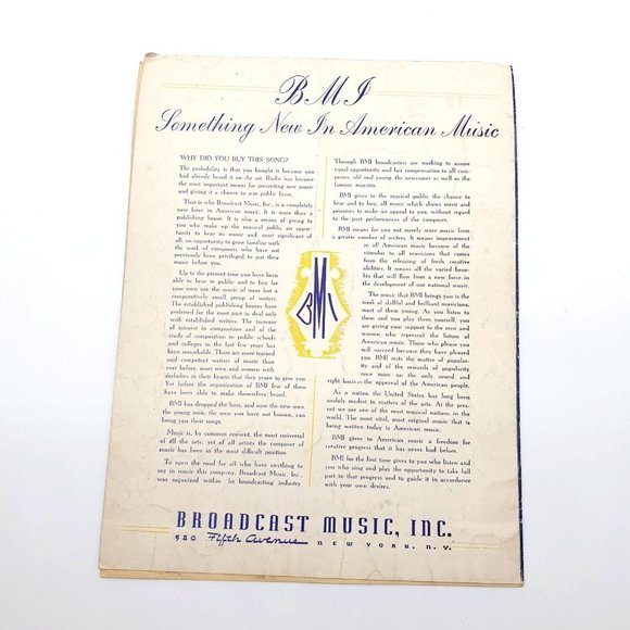 You Walk By 1940 Vintage Sheet Music Piano Raleigh Wayne - Picture 4 of 4